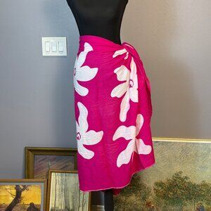 100% Rayon Pink Hawaiian Sarong - Hand Made